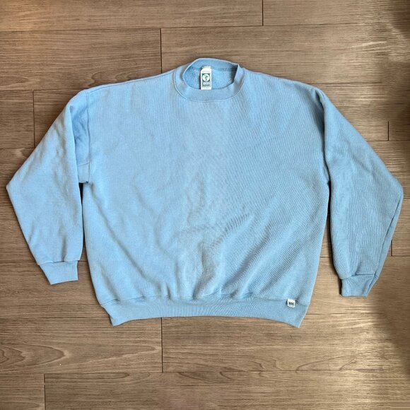 Vintage Tultex Discus Athletic Crew Neck Blank Sweatshirt Baby Blue Size XL - Picture 1 of 6